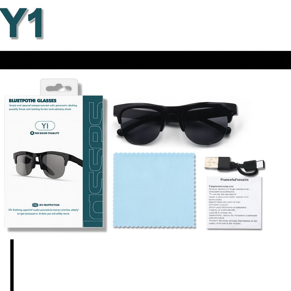 Smart Glasses Y1 – Lunettes Bluetooth Sport avec Micro Intégré et Verres Polarisés | Style & Liberté