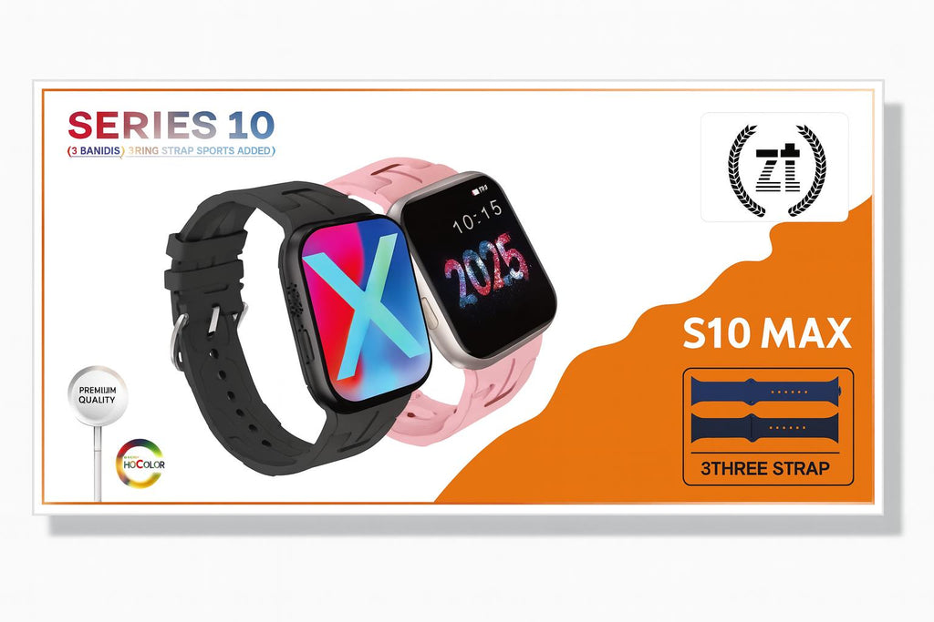 S10 MAX – Montre Connectée Multifonction Series 10 avec 3 Bracelets Interchangeables : Style, Santé & Innovation
