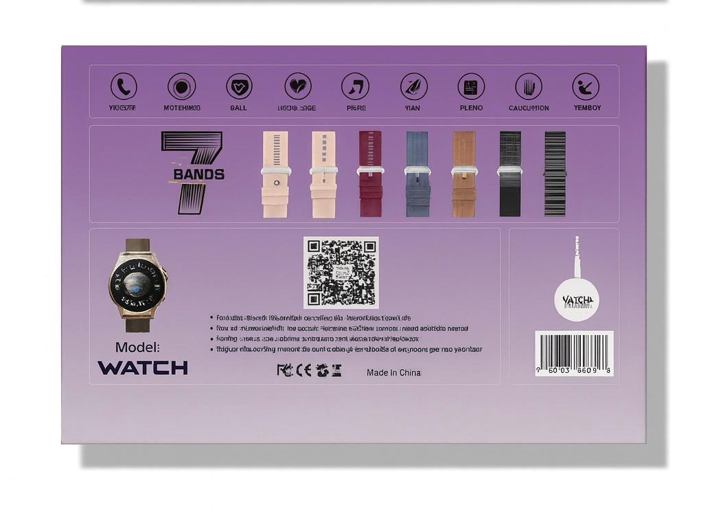 WATCH 4 Smart Watch – Écran Géant 2.8" + 7 Bracelets Interchangeables | Élégance & Innovation